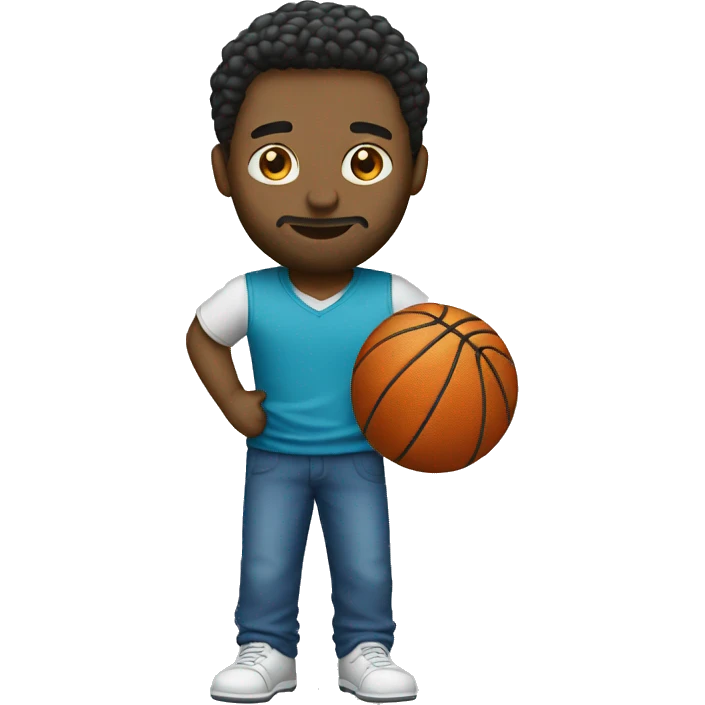 in regular clothes playing ball emoji