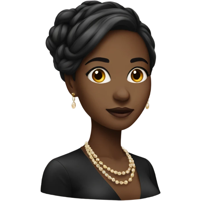 Elegant black girl emoji
