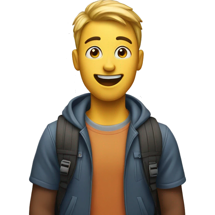 a student talking out loud emoji