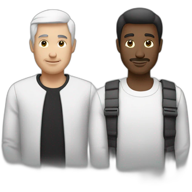 Un homme noir et un homme blanc qui ce serre la main emoji