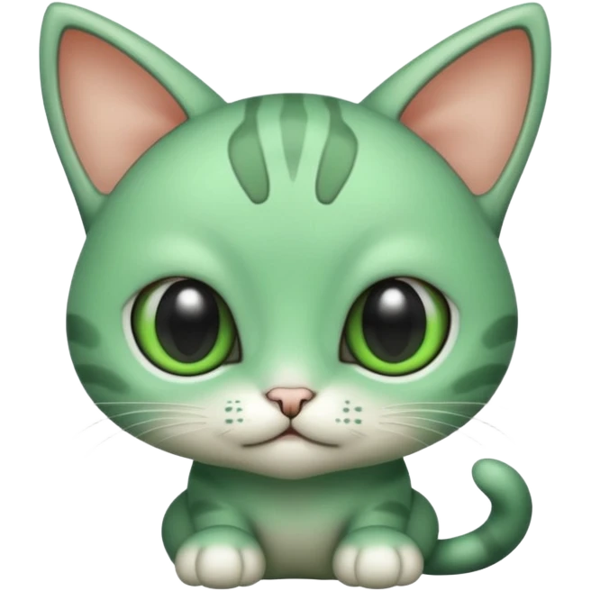 Gato bebe marciano verde emoji