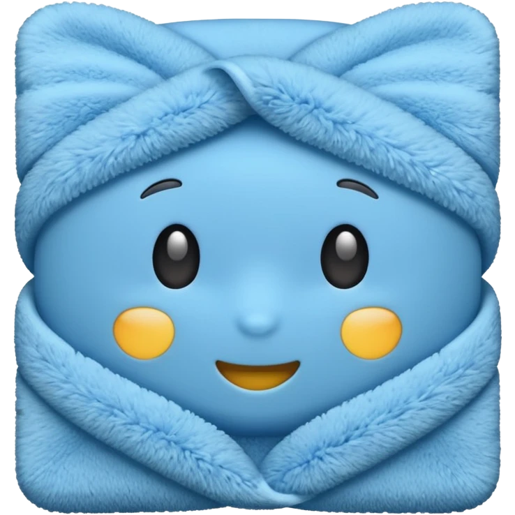 blue microfiber cloth emoji