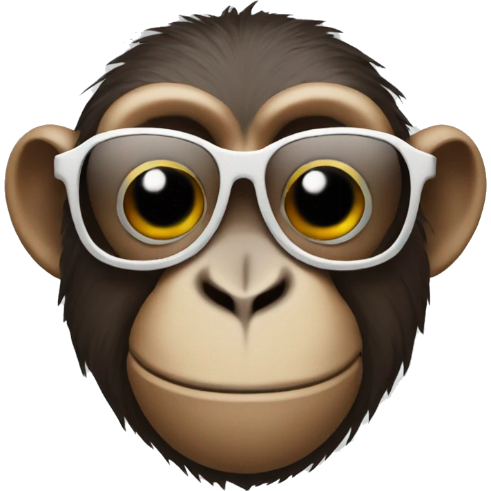 Monkey with sunglasses  emoji