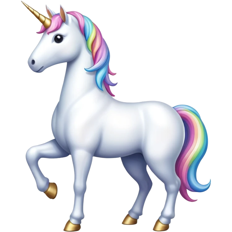 very interested unicorn emoji