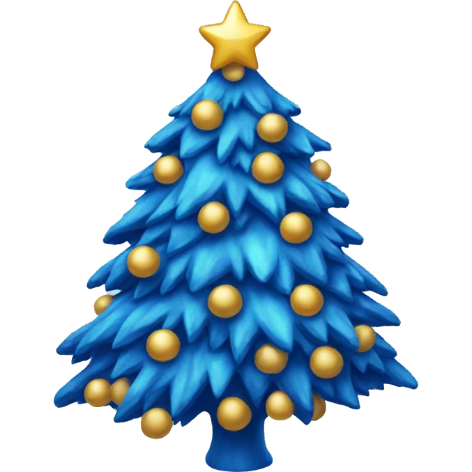 Blue Christmas tree  emoji