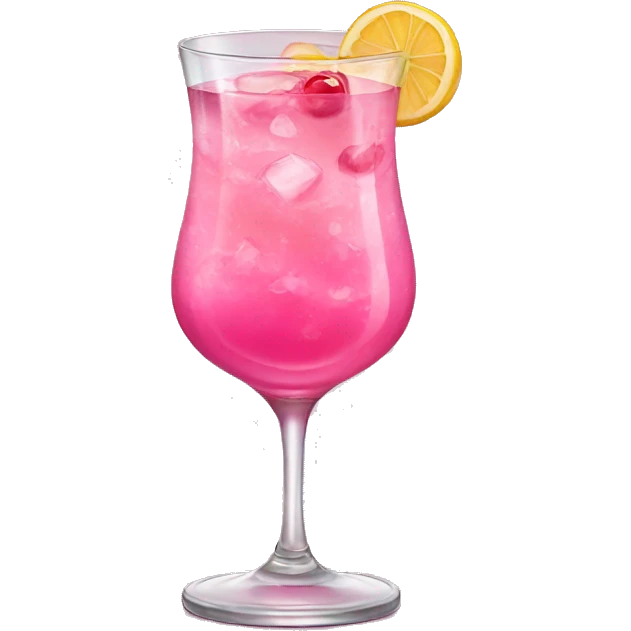 a glass of pink cocktail emoji