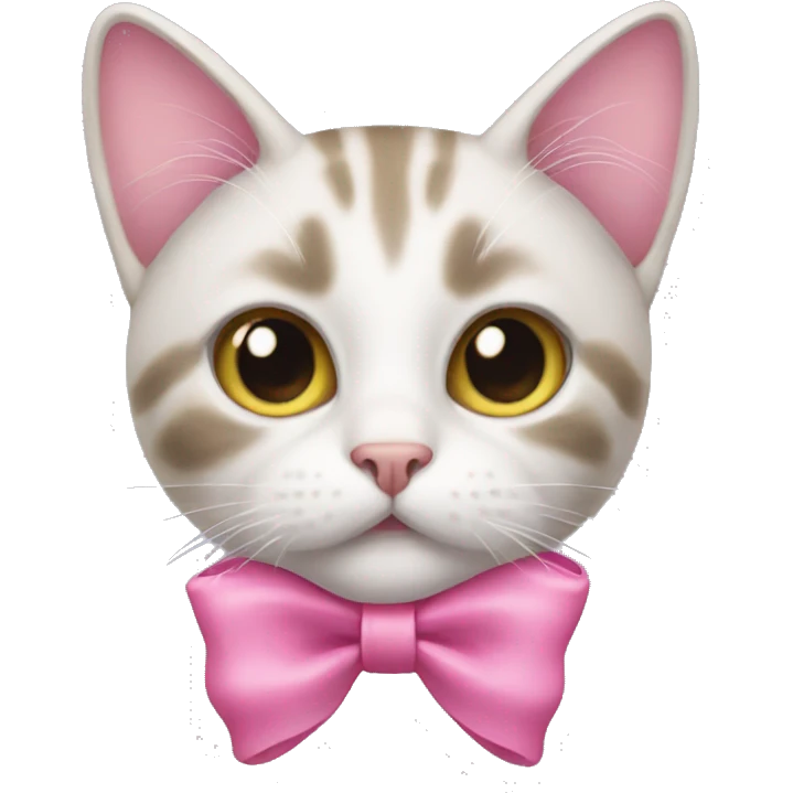 Cat with pink bow emoji
