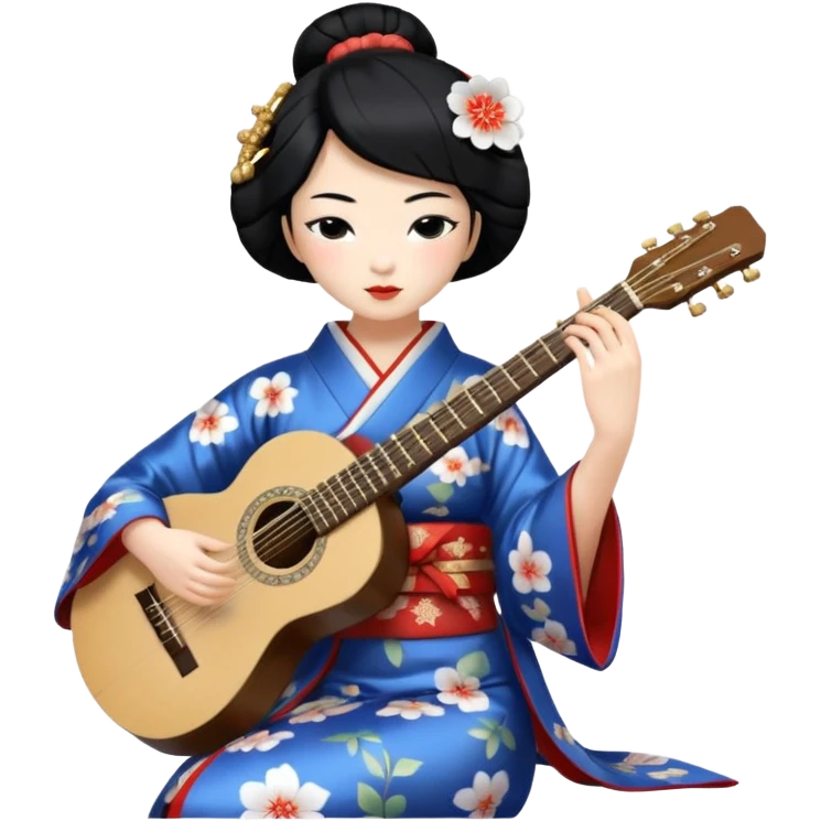 geisha play guitar emoji