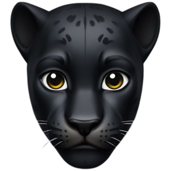 Black panther face  emoji