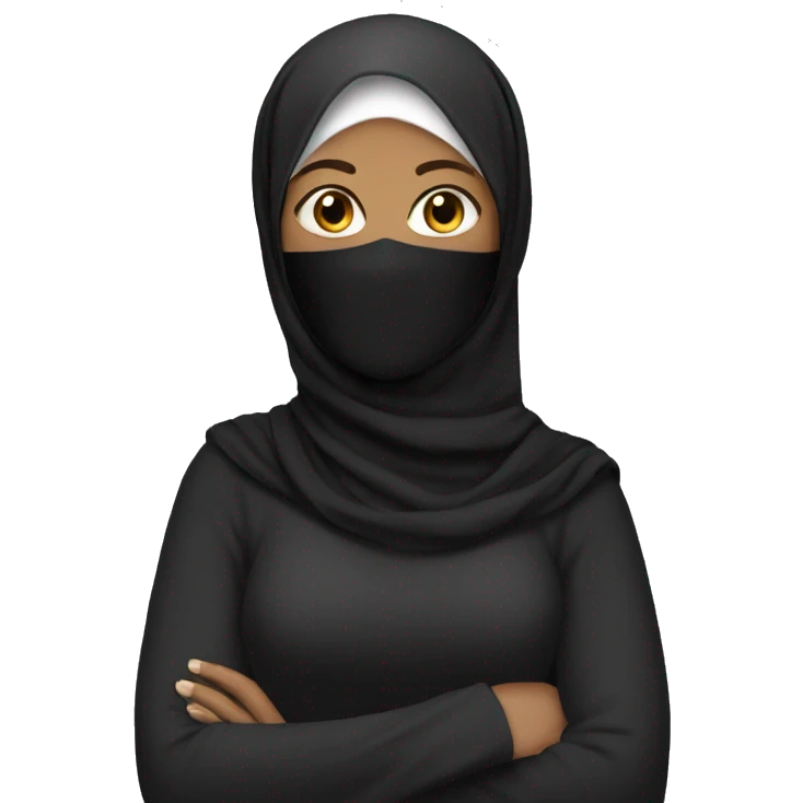 woman with hijab and niqab emoji