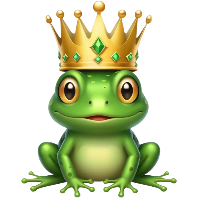 frog with a crown emoji