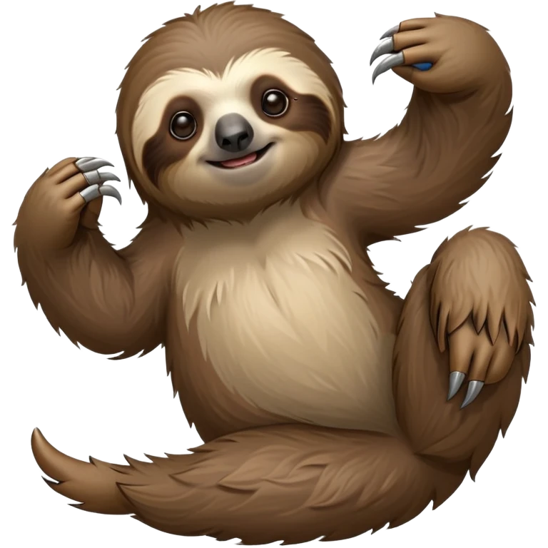 cinematic-sloth-realistic-full-body-hanging-emoji,-long-curved-claws-clinging,-thick-shaggy-brown-fur-slightly-ruffled,-head-tilted-dramatically,-slow-blinking-eyes-filled-with-serene-wisdom,-simplified-yet-realistic-focused-features,-highly-detailed,-glowing-with-an-almost-sarcastic-glow emoji