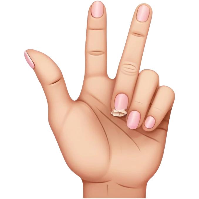 Hand with a snapped pinky finger emoji