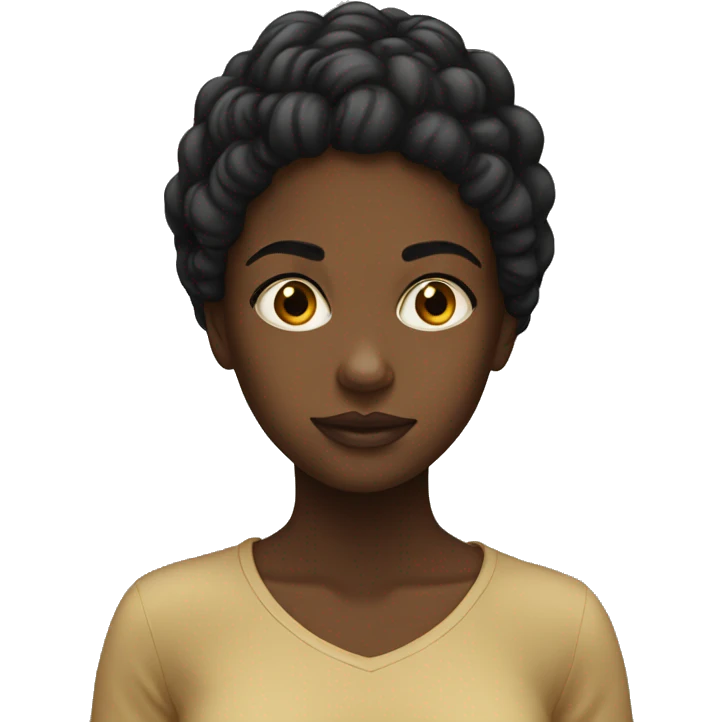 Black girl staring at white girl emoji