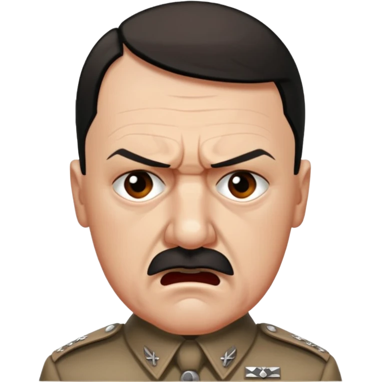 Asker üniformalı çok çok sinirli bir adolf hit emoji