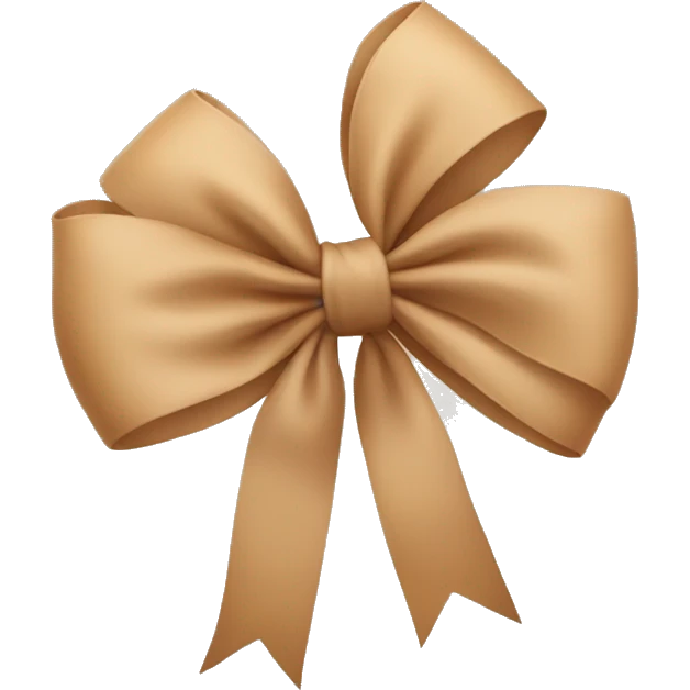 Tan bow emoji