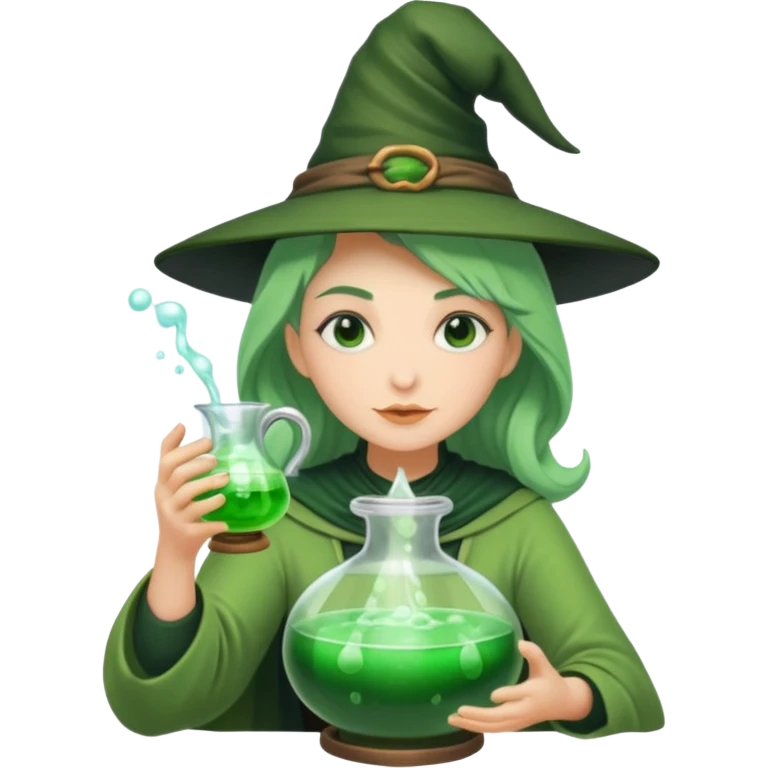 green witch cooking potion emoji
