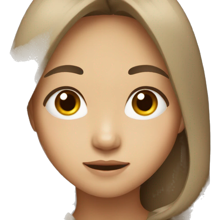 asian girl with brown long hair emoji