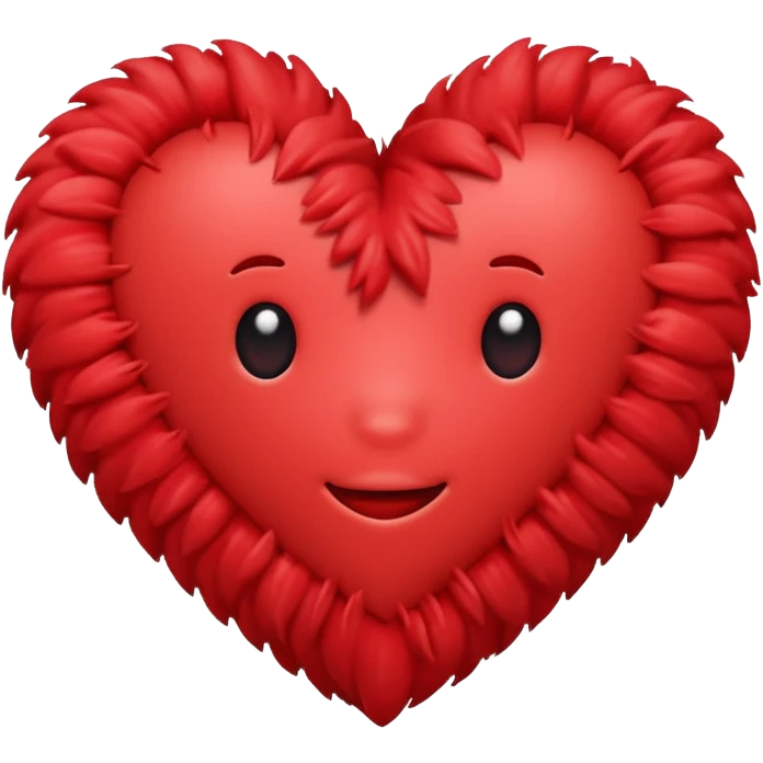 Fuzzy heart emoji
