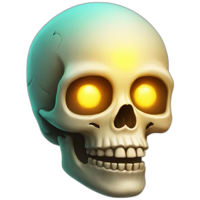glowing skull emoji