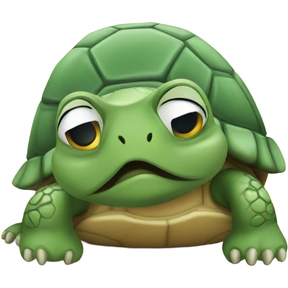 stressed turtle emoji