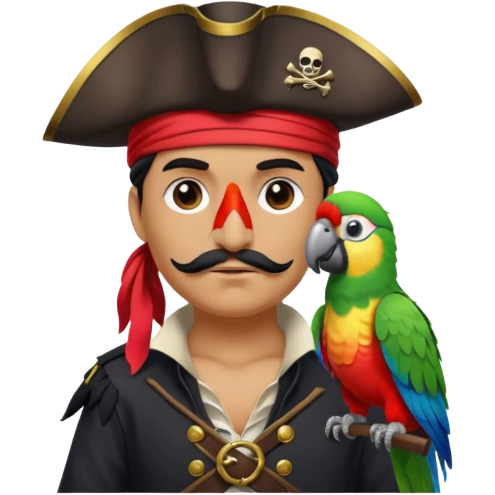 pirate and parrot emoji