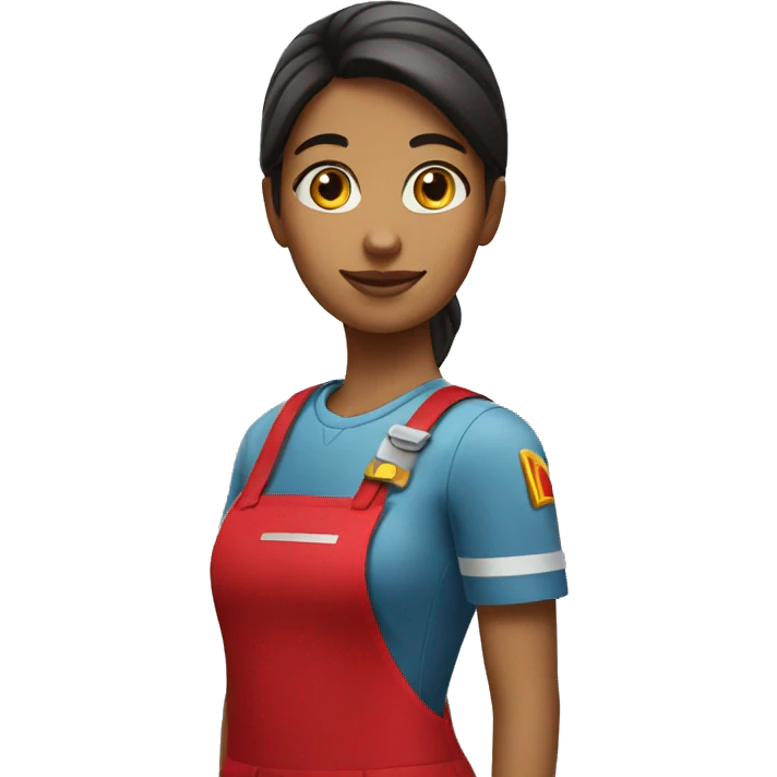 girl McDonalds worker emoji