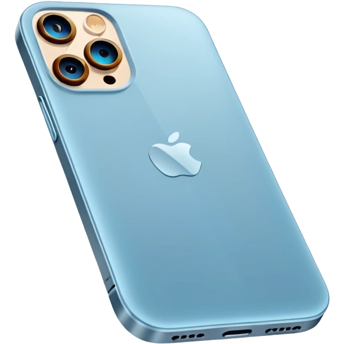 iPhone 13 Pro in light blue colour emoji