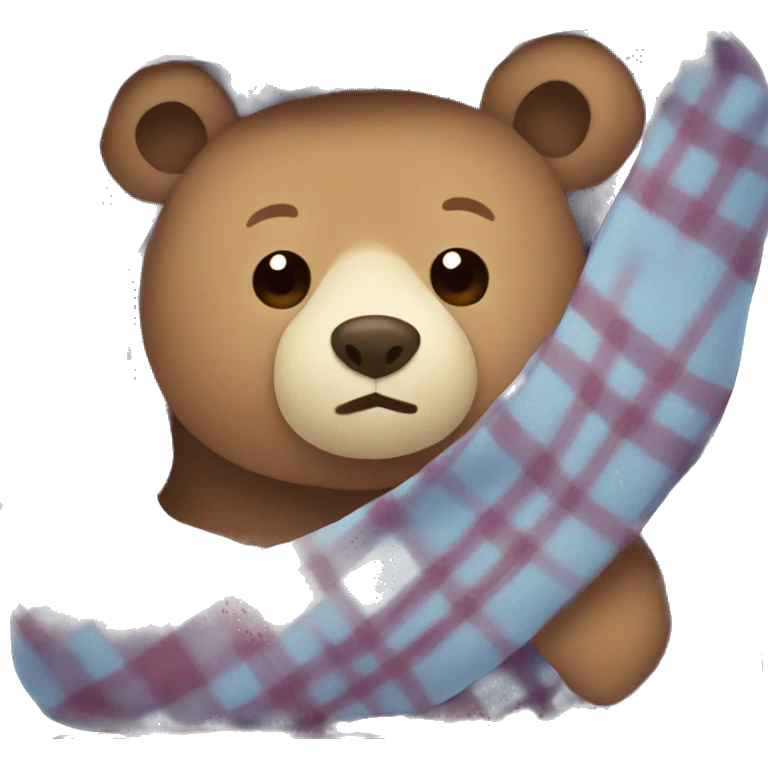 bear cozy in blanket emoji