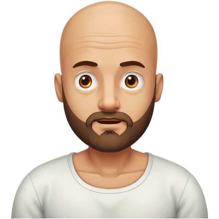 bald guy with beard shrugging his shoulders emoji