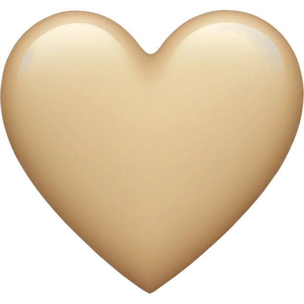 Beige heart emoji