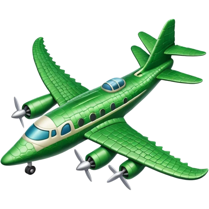 Crocodile plane emoji