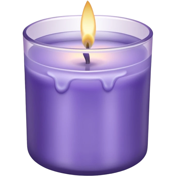 Lavender candle – purple wax in frosted glass jar emoji