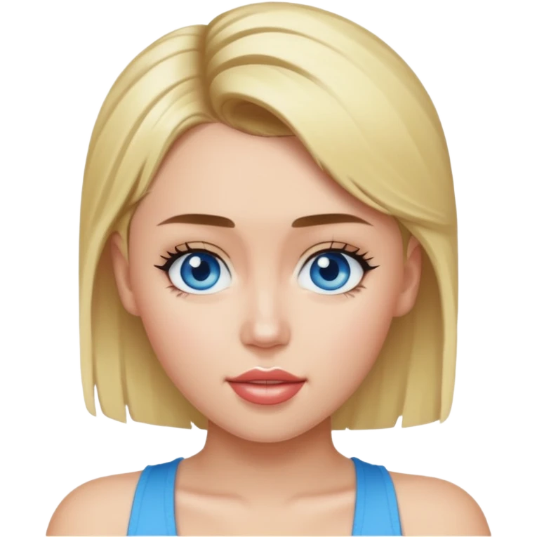 Miley Cyrus with blue eyes emoji