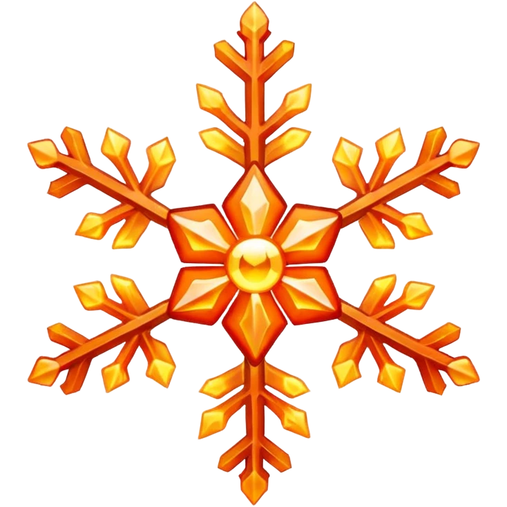 a fiery snowflake that is ignited emoji