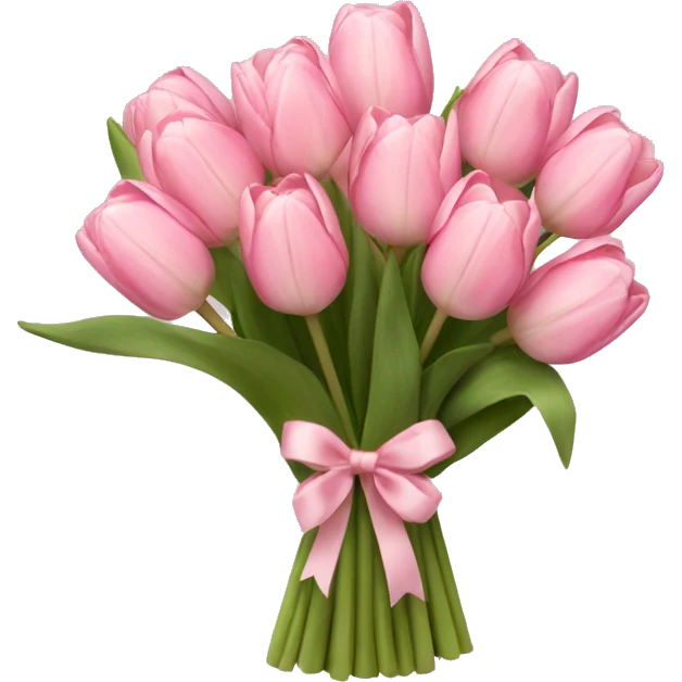 light pink tulip bouquet  emoji