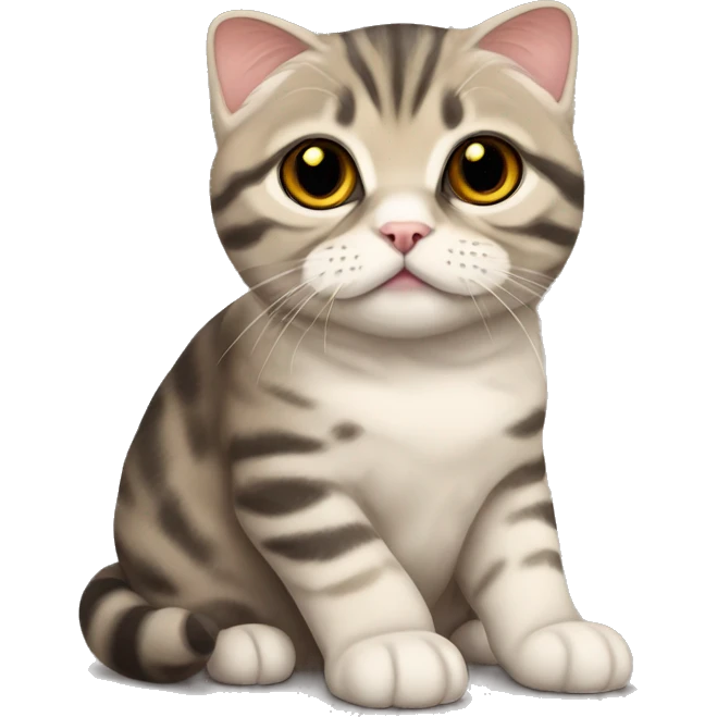 Scottish fold tabby  emoji