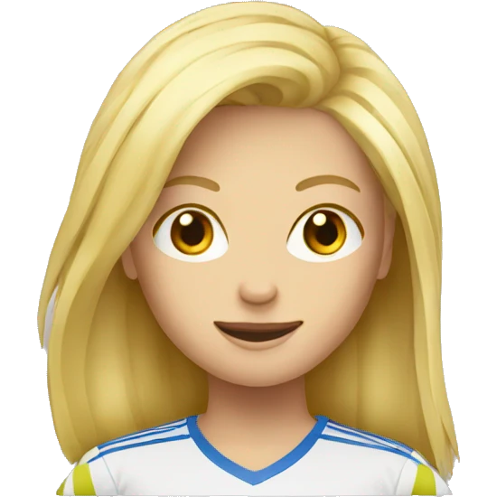 blond women with soccer  emoji