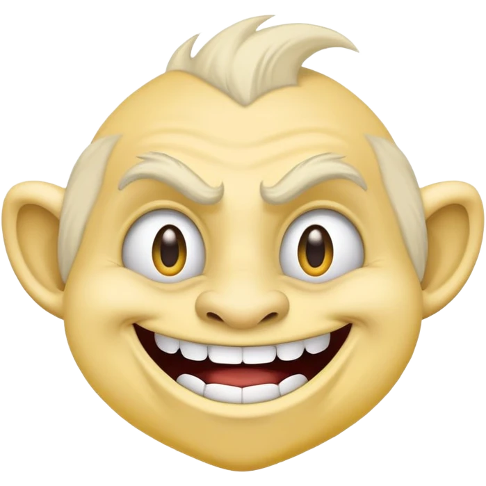 Internet meme troll face with a mischievous grin, typical YouTube thumbnail style emoji