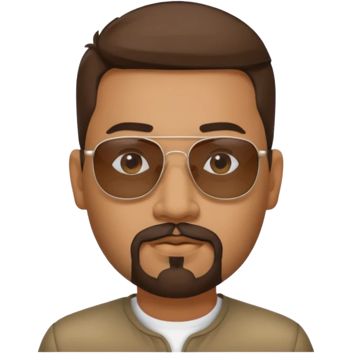 Indian man with Goatee and sunglasses emoji