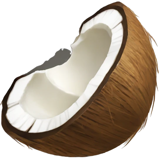 split open coconut emoji