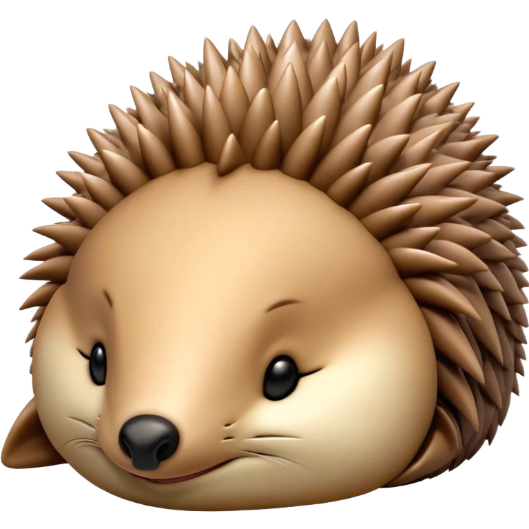 Meme-Worthy Cute Sleeping Echidna Portrait Emoji, Head resting peacefully with a contented smile, showcasing a delightfully compact build and a luxuriously soft spiky fur, eyes shut in a serene, restful nap, Simplified yet hilariously adorable features, highly detailed, glowing with a soft, drowsy light, high shine, relaxed and utterly lovable, stylized with an air of playful laziness, bright and heartwarming, soft glowing outline, capturing the essence of a comically sleepy echidna, so meme‐worthy it feels like it could instantly become the next viral sensation of adorable slumber! emoji