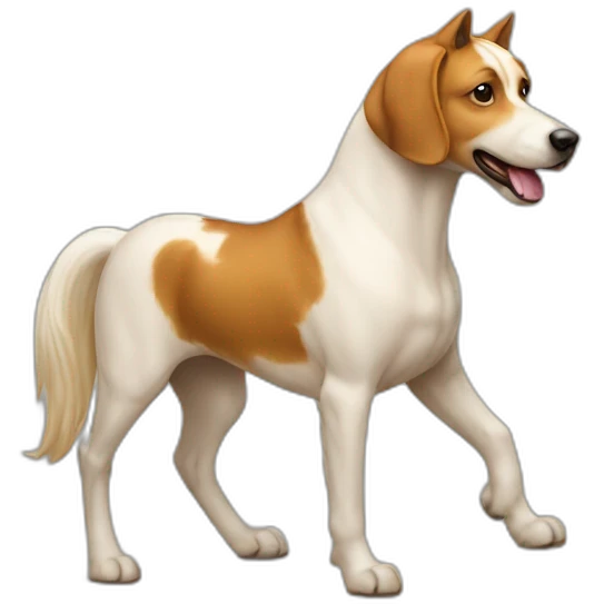 Un chien sur un cheval emoji