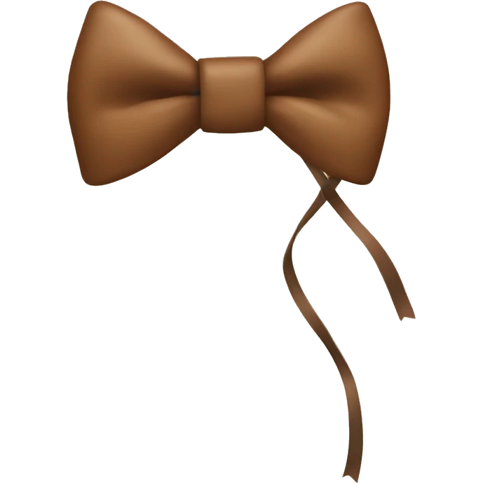 slim brown bow emoji