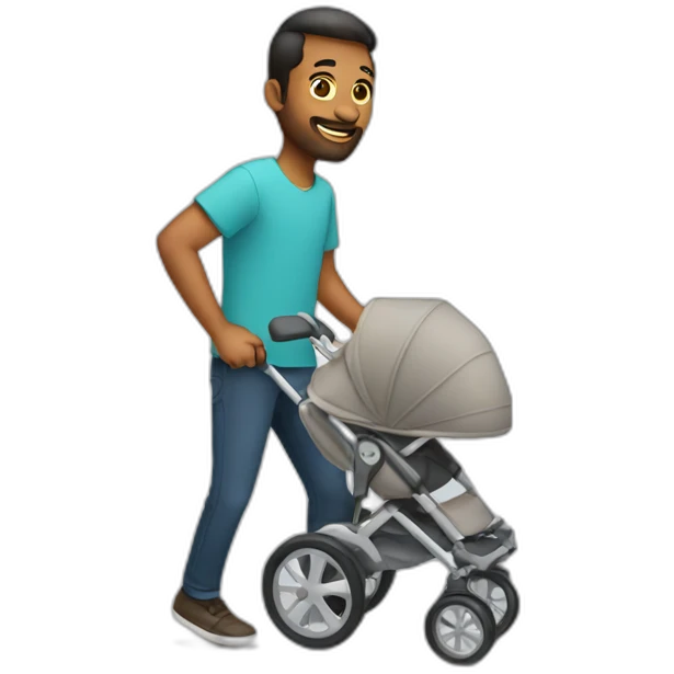 Man with stroller emoji