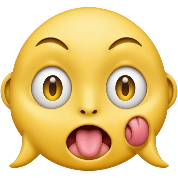 like this one “😜” but with open eyes and the tongue shaking left and right effortlessly  emoji