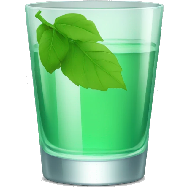 Un ver vert qui vas vers un verre vert emoji