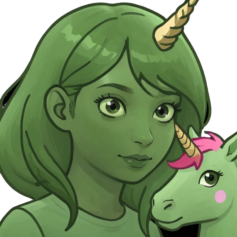 Girl with unicorn  emoji