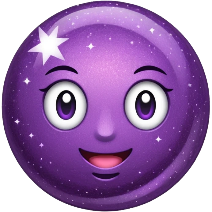 bolinha glitter roxo emoji