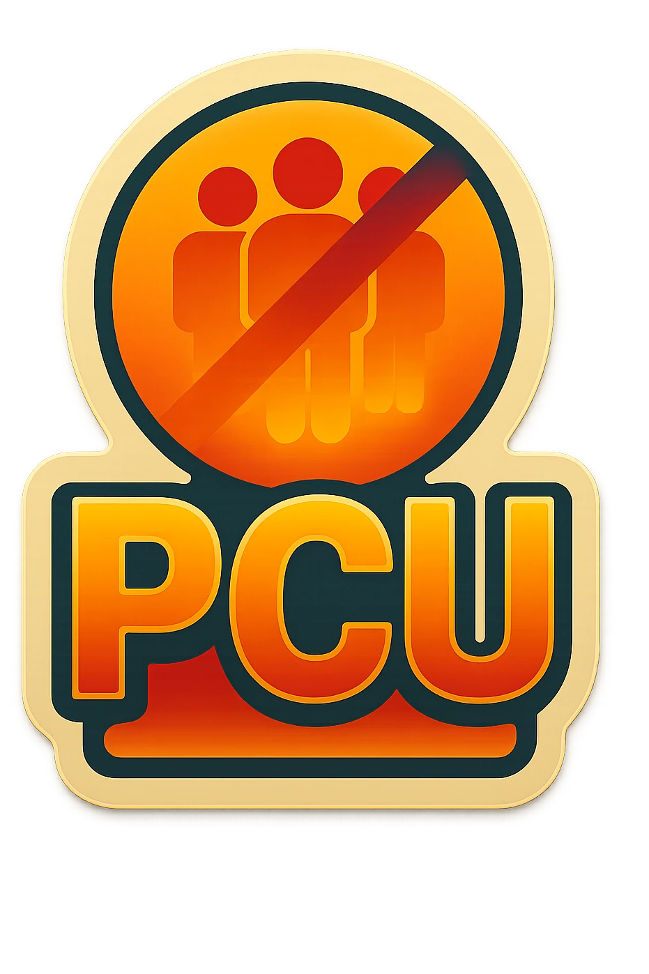 render a playing card back design for PCU emoji